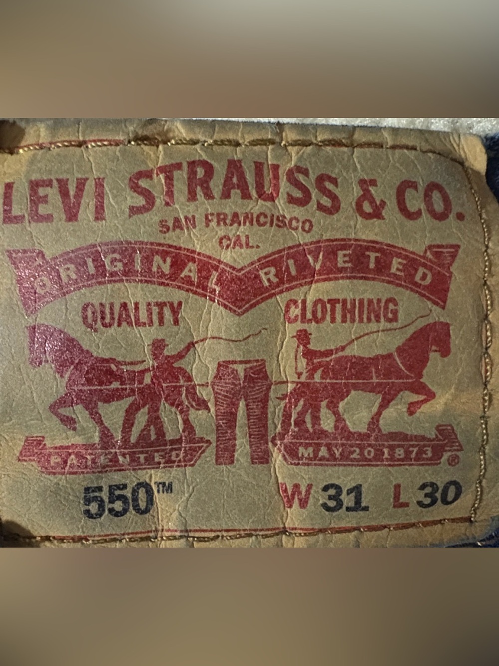 Levi’s 550 Jeans Men’s 31x30 Blue Denim Classic Straight Leg - Picture 2 of 6